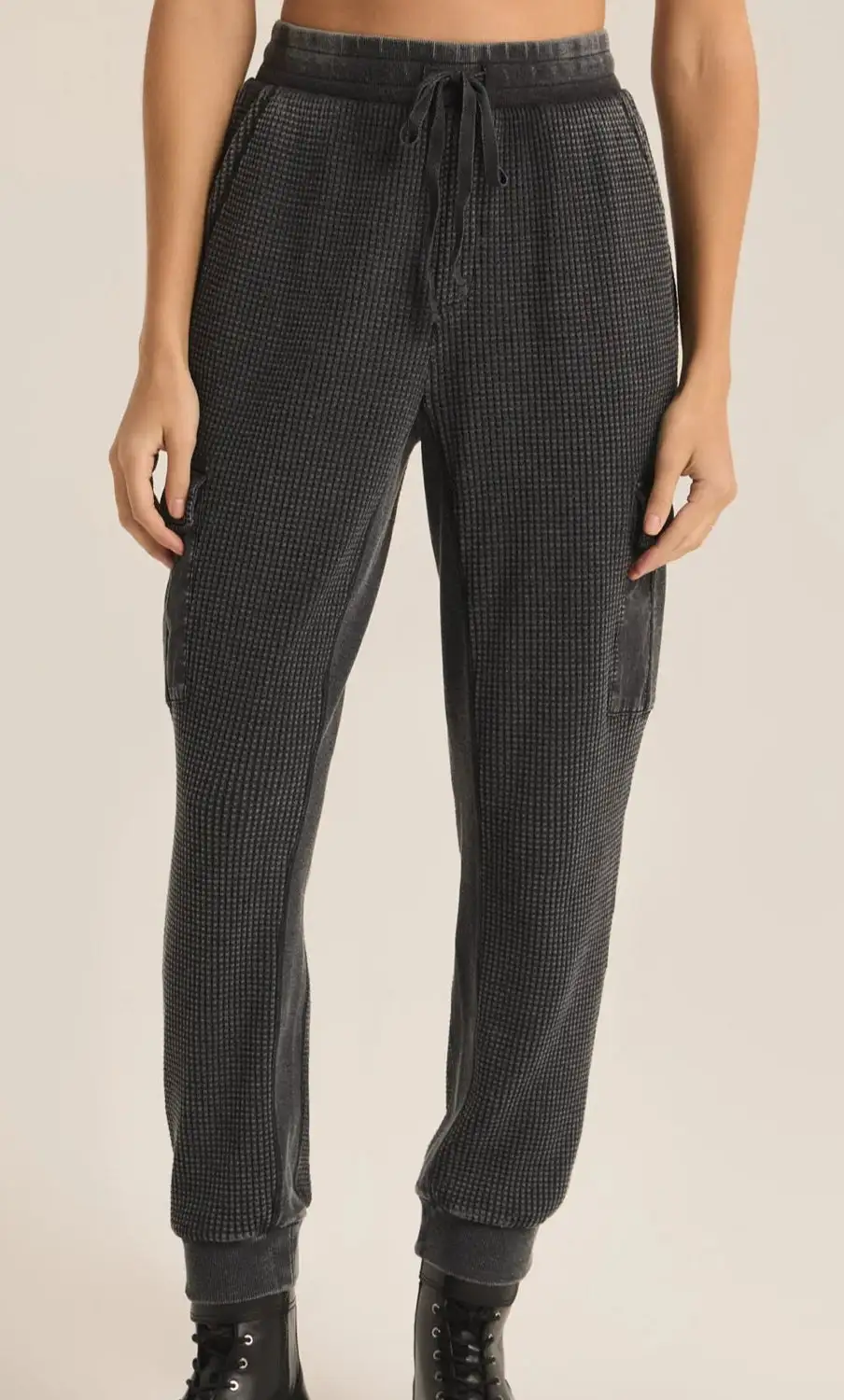 Relaxed Waffle Cargo Pants