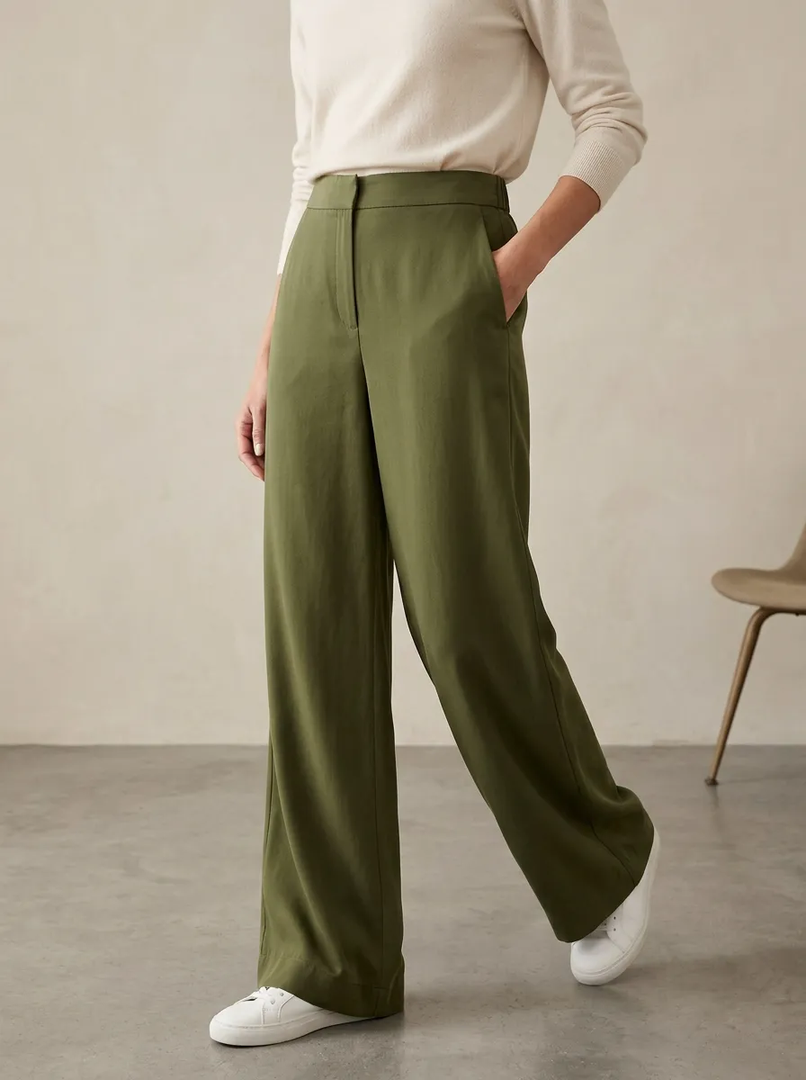 Modern Casual Wide Leg Pants