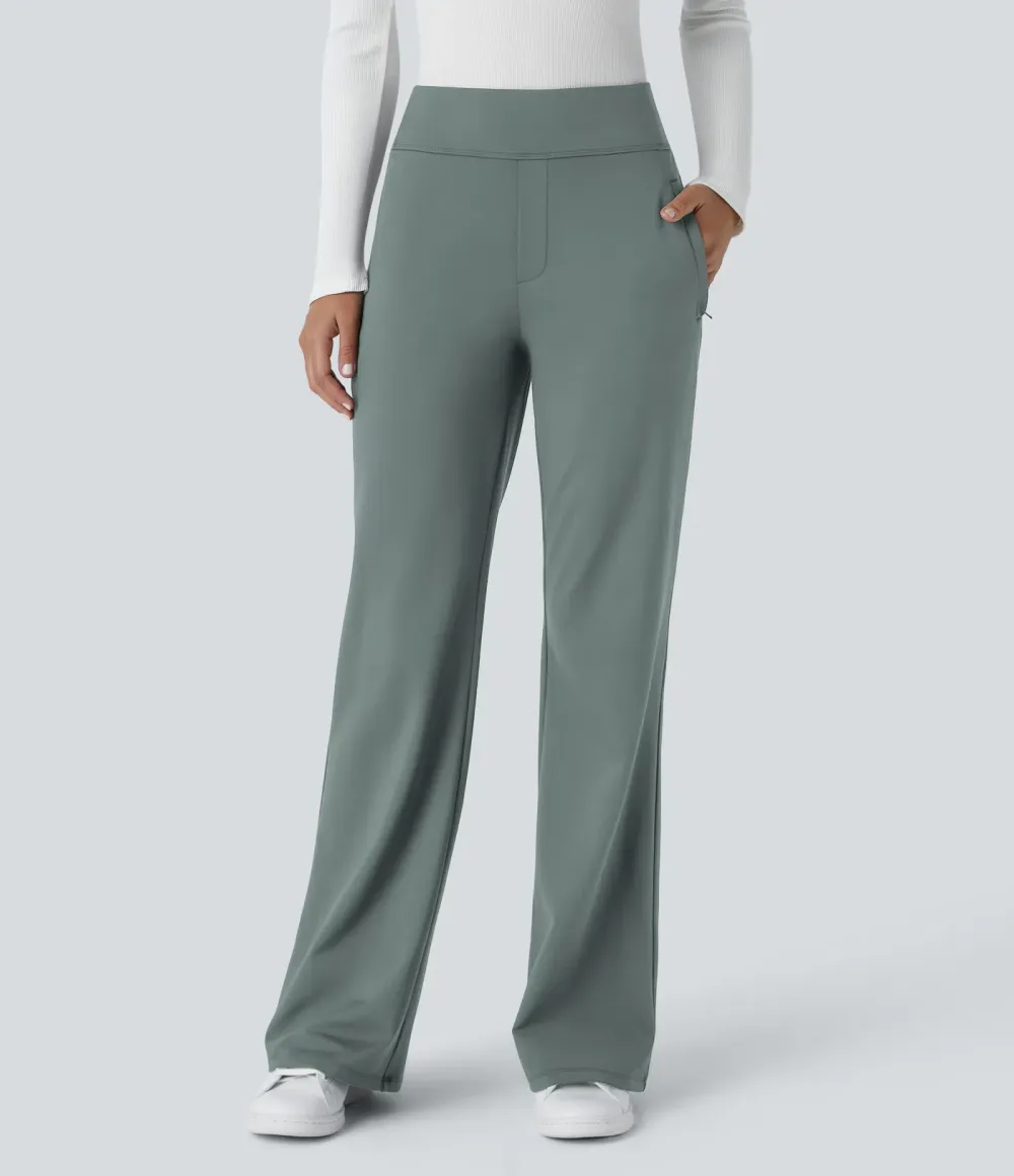  DayStretch Mid Rise Side Zipper Pocket Work Flare Pants