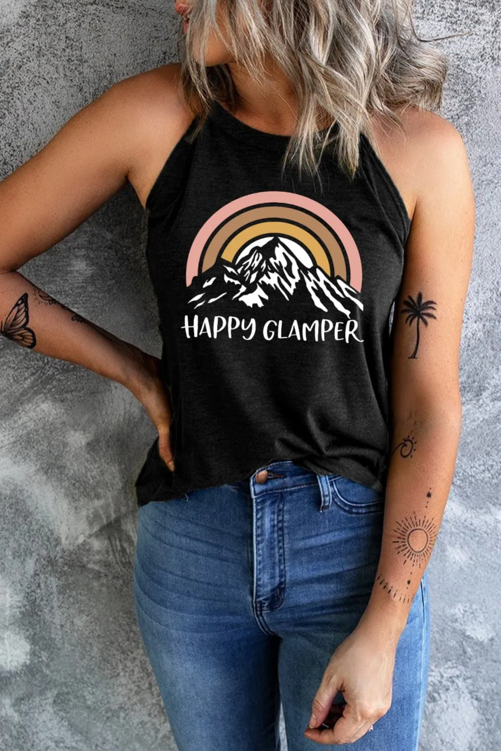 Happy Glamper Graphic Tank Top