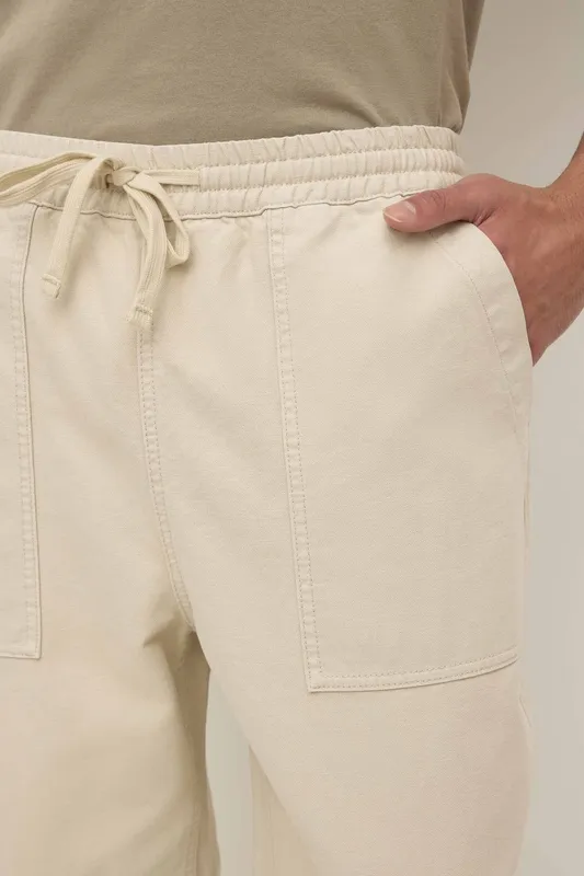 Limestone Canvas Drawstring Pants