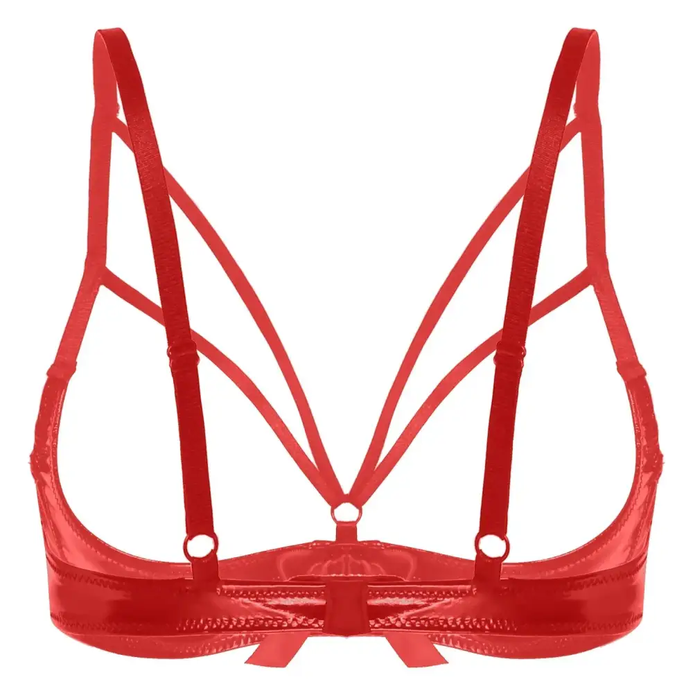 Open-Cup Bra with Bow Detail