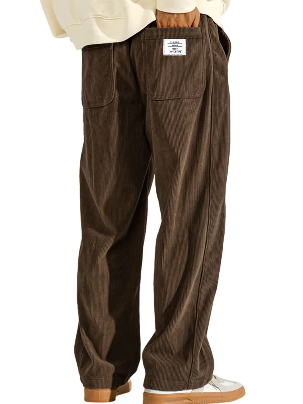 Garment Washed Corduroy Utility Pants