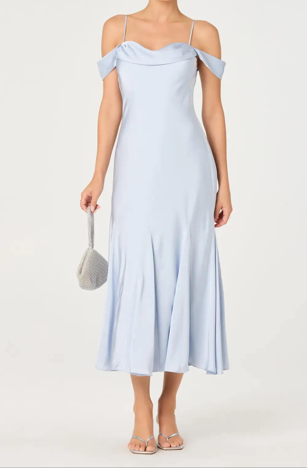 Satin Midi Easy Fit Dress