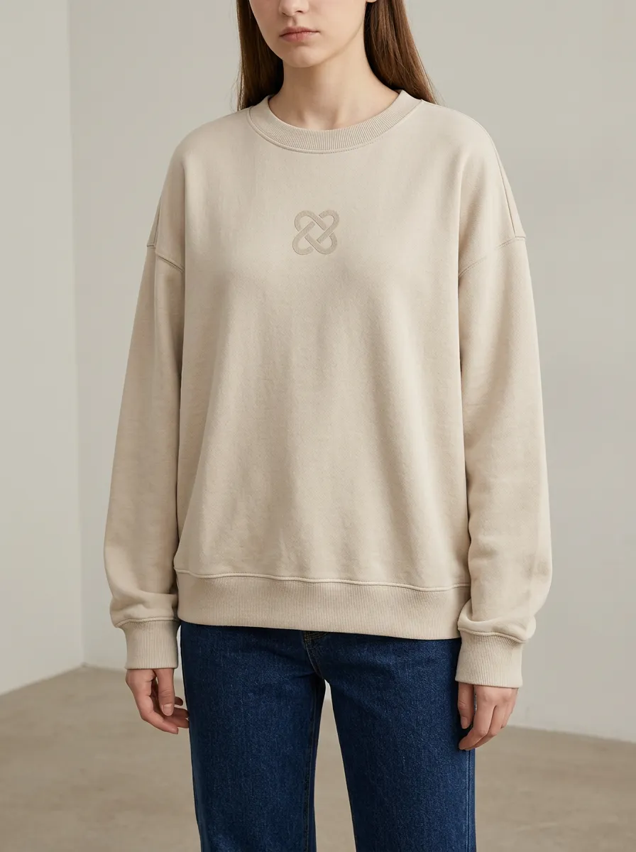 Women's Minimalist Geometric Knot Printed Sweatshirt