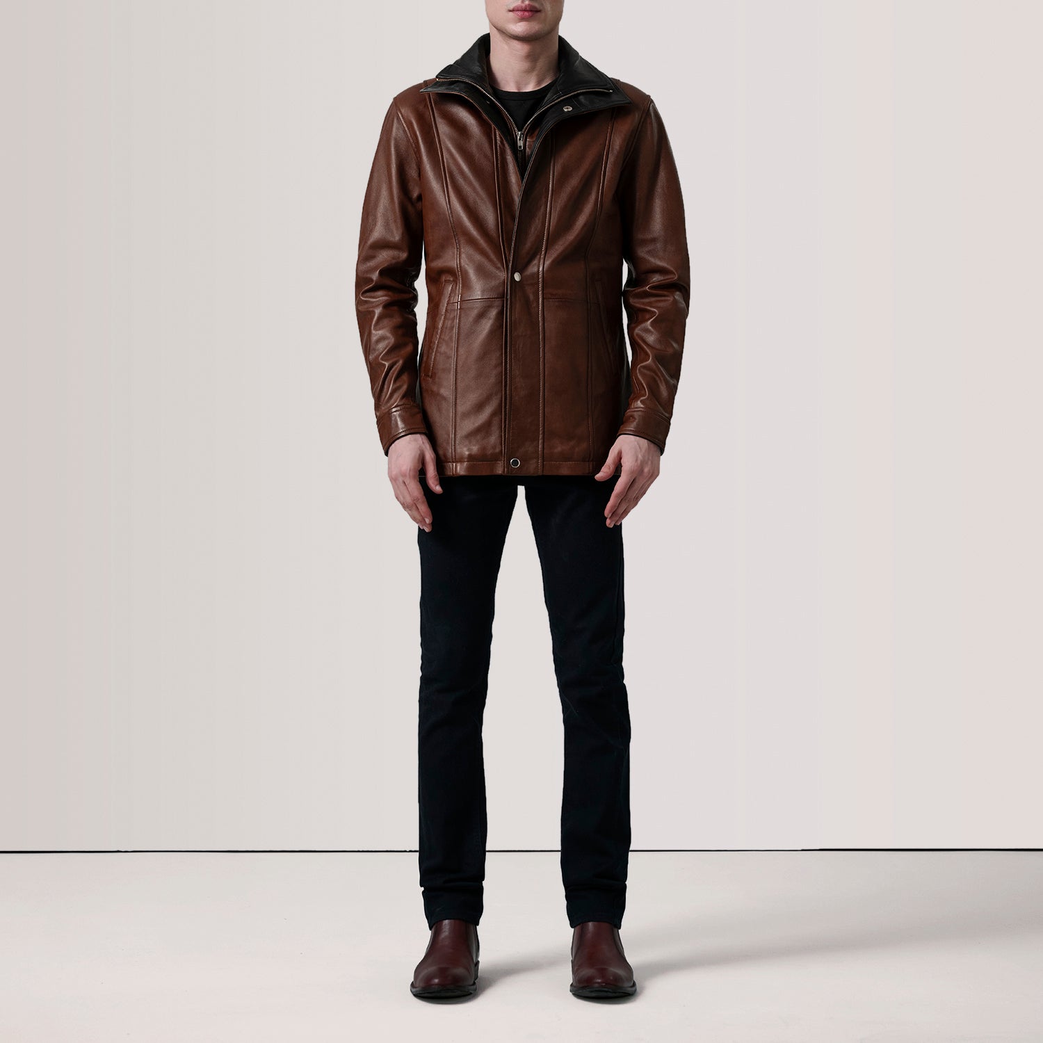 Men's Modern Leather Coat