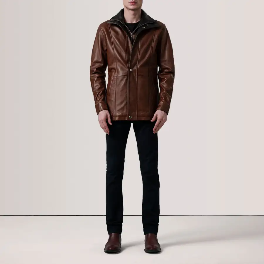 Men's Modern Leather Coat