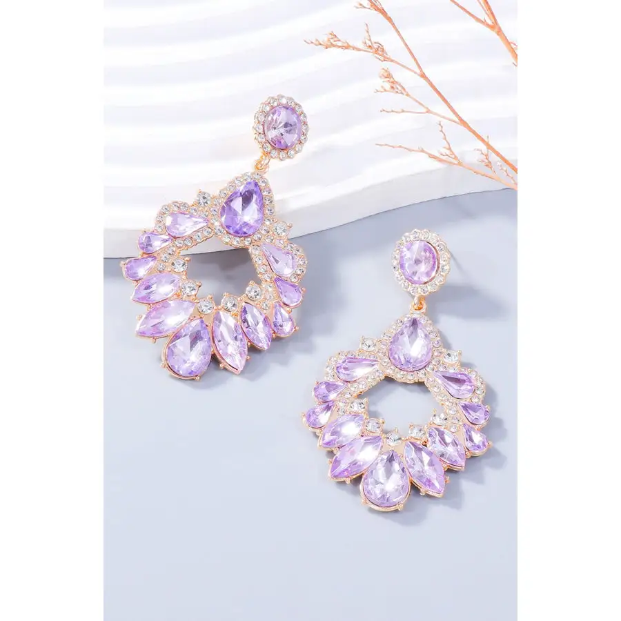 Alloy Rhinestone Dangle Earrings
