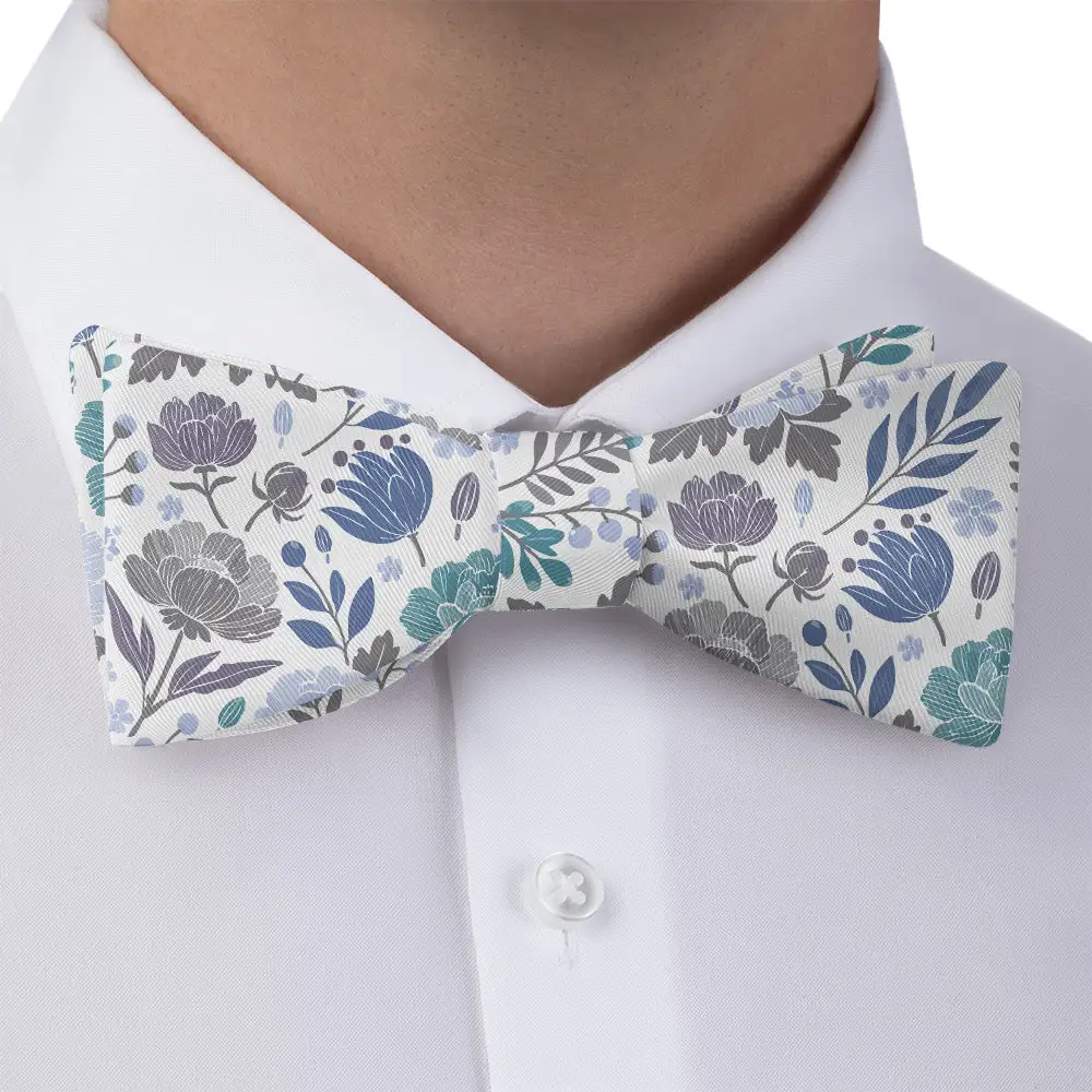 Polished Floral Bow Tie