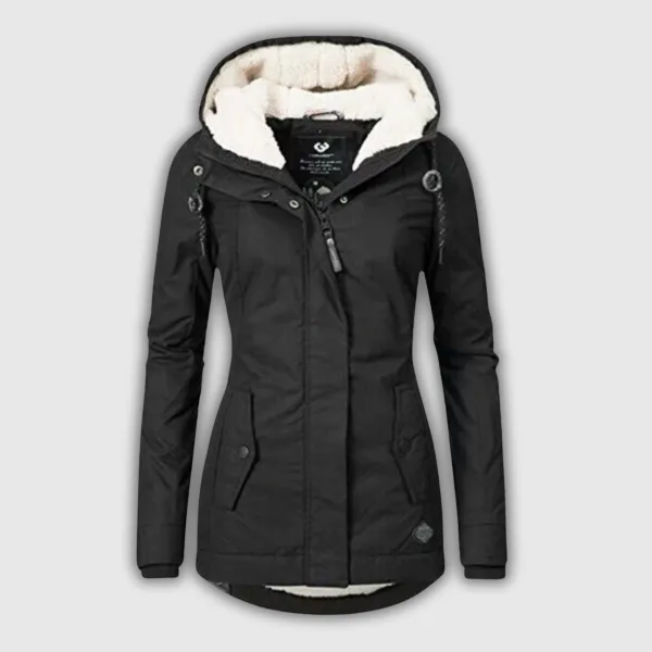 Pleated Hooded Tailored Coat