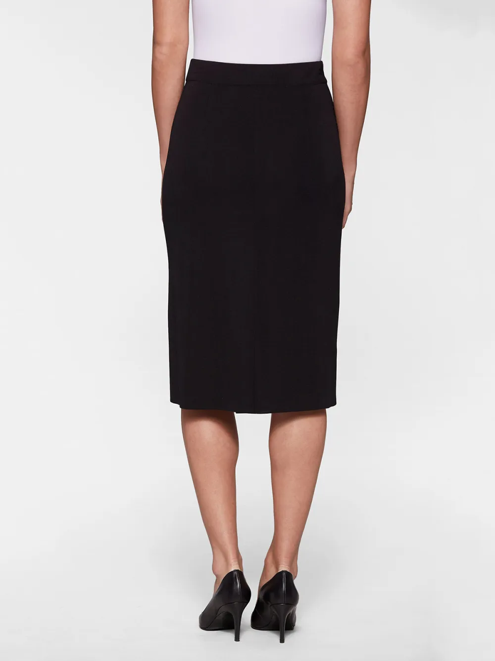 Solid Color Mid Waist Skirt