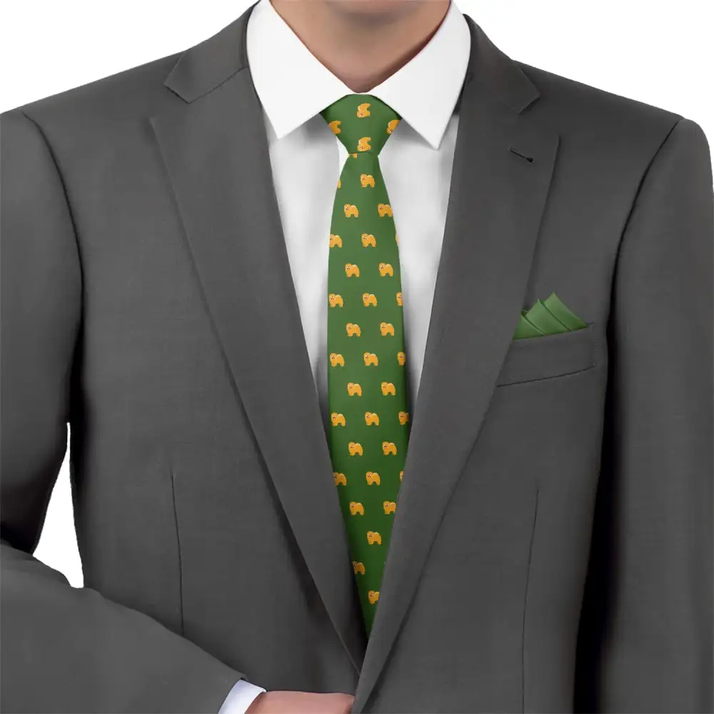 Chow Dog Pattern Necktie