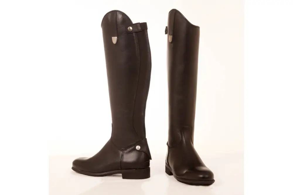 Equestrian Leather Crafted Knee High Boots