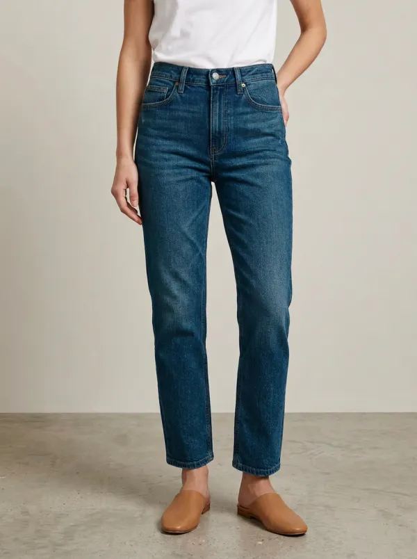 Straight-Leg High-Rise Denim Denim Jeans