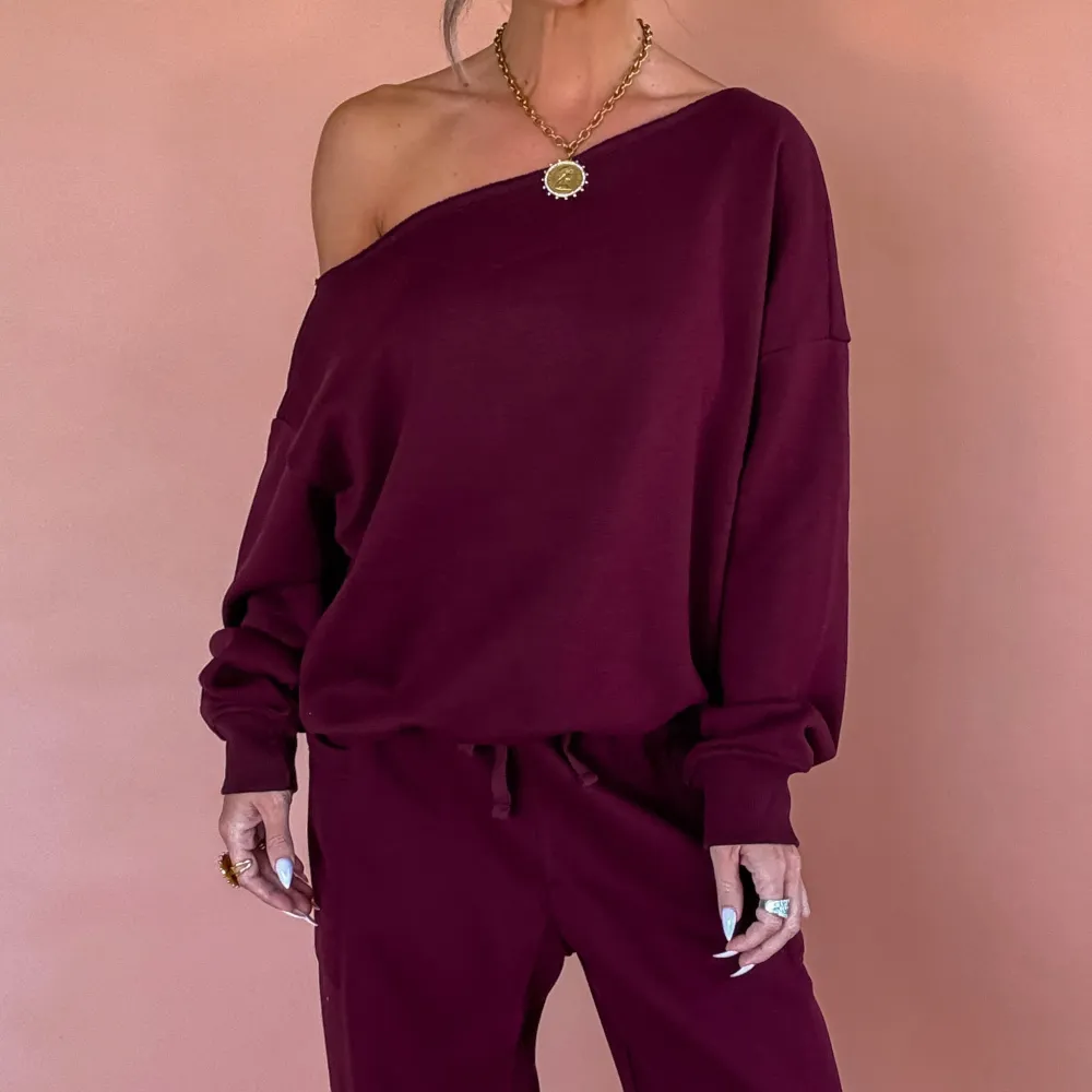 Classic Off-Shoulder Sweater