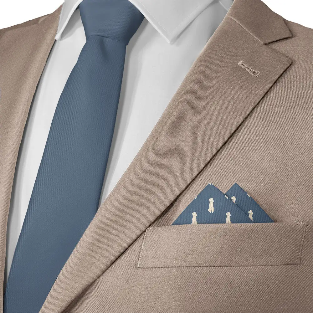 Polished Neat Animal Motif Dog Motif Pocket Square