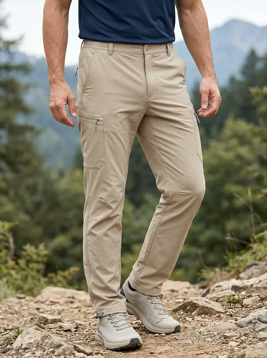 Men's Multi-Pocket Waterproof Quick-Dry Zip Cargo Pants