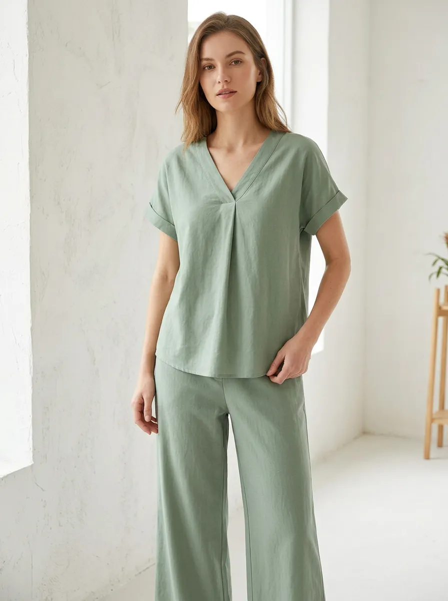 Modern Women's V-Neck Shirt