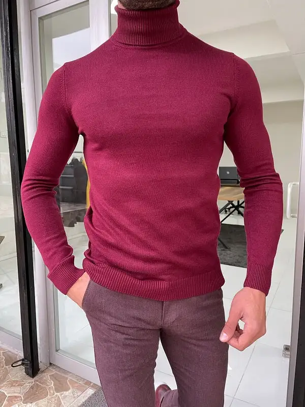 Smart Slim Fit Cotton Turtleneck Sweater
