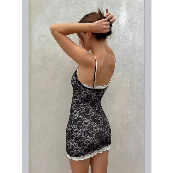 Lace Trim Cami Mini Dress
