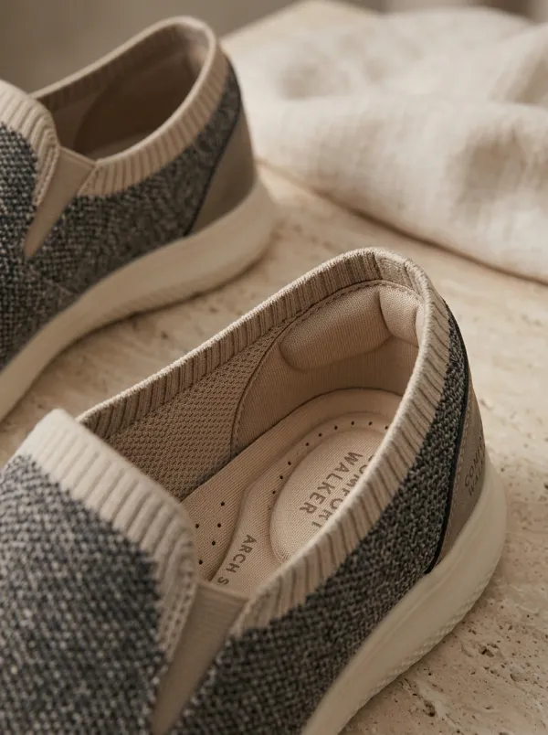 Practical Knit Graphic Edit Men's Stretch Canvas Shoes