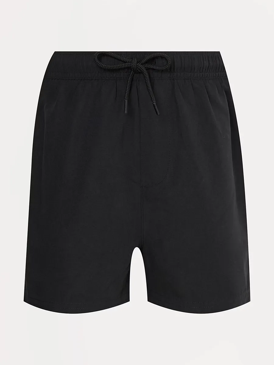 Black Drawcord Boys School Swim Shorts