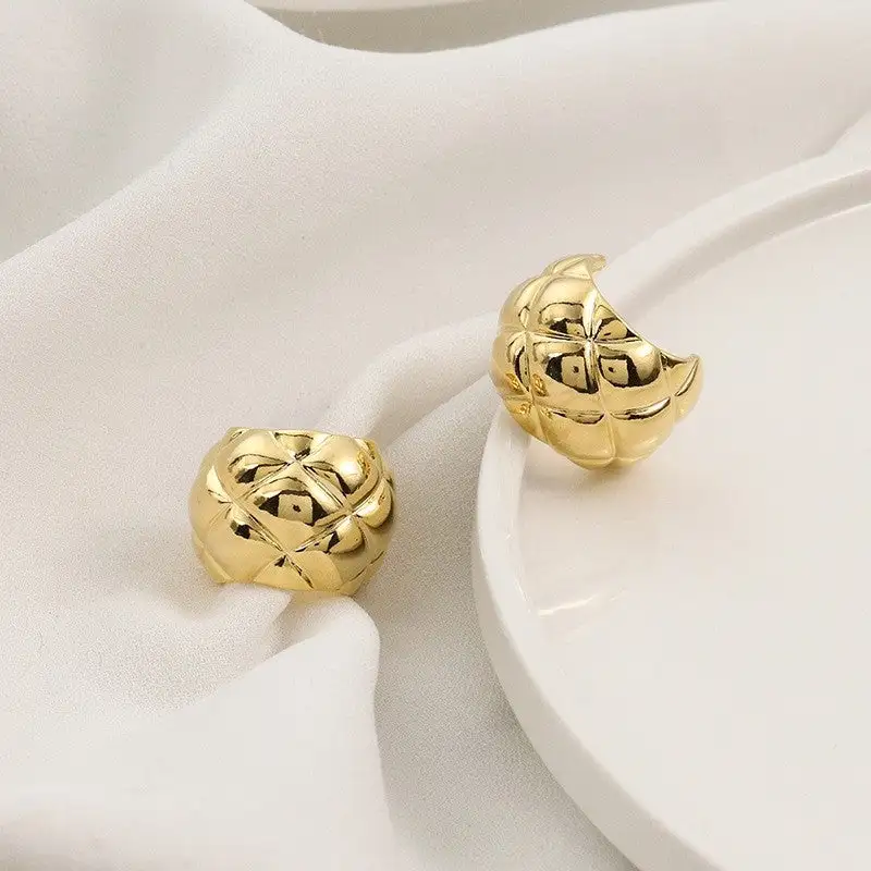 Vintage Metal Statement Earrings