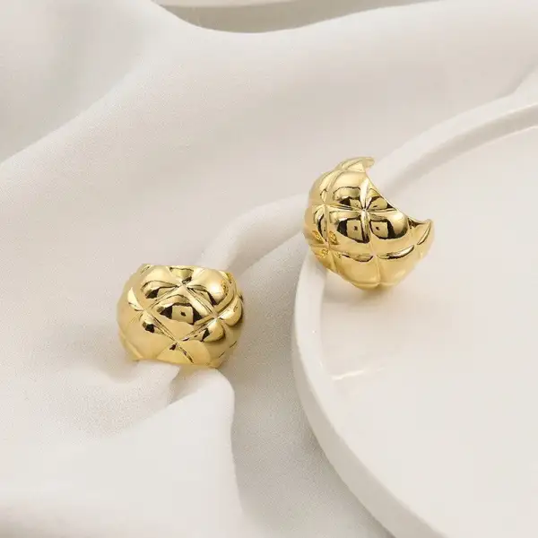 Vintage Metal Statement Earrings