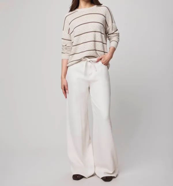 Cashblend Stripe Pointelle Sweater