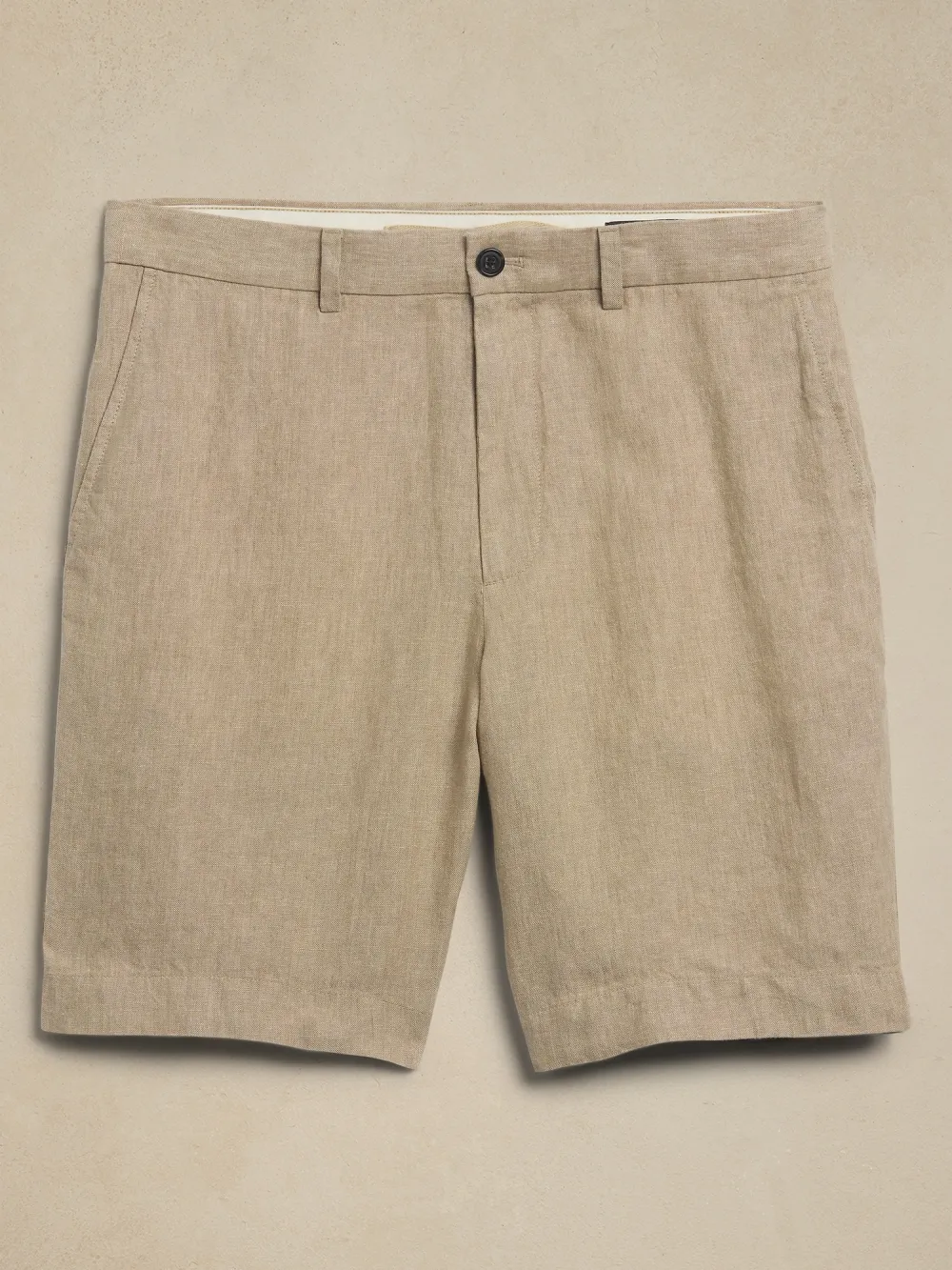 Skin-Friendly Linen 9-Inch Taupe Men's Shorts