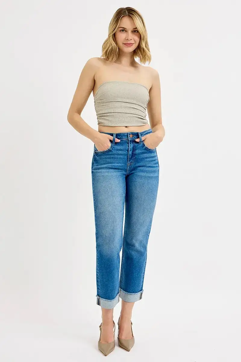 Clean High Waist Denim Jeans
