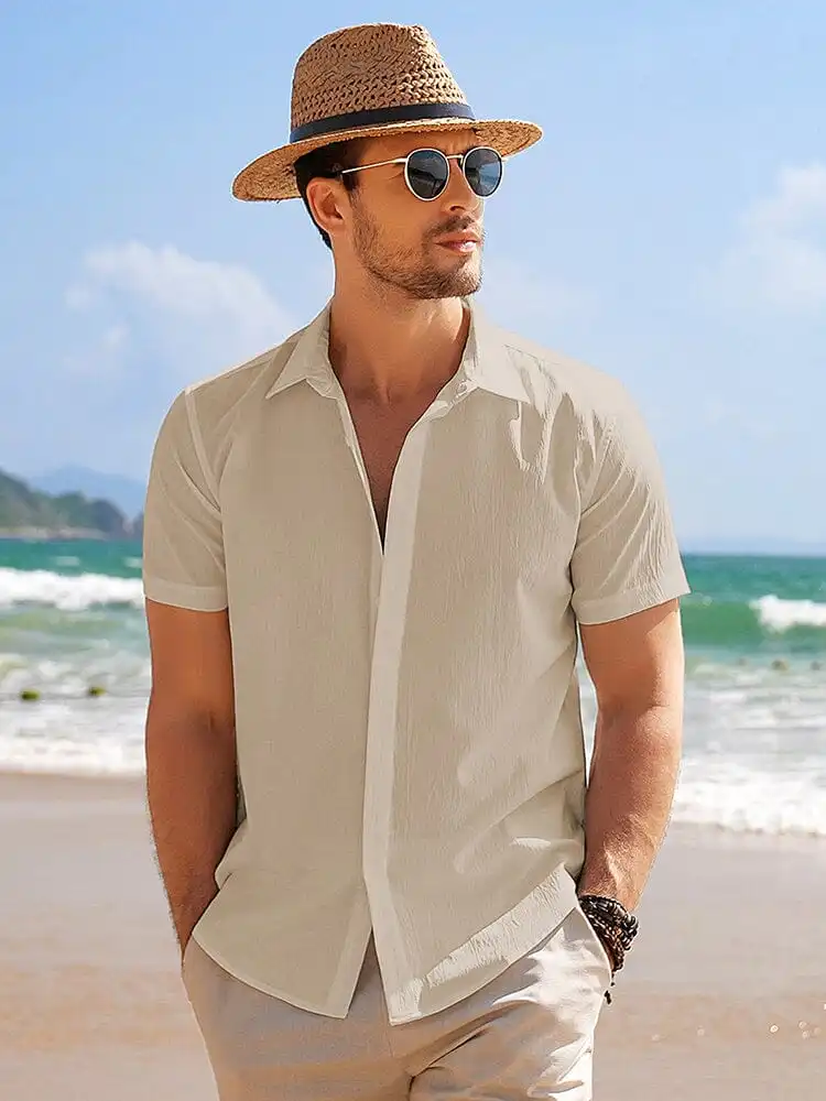 Casual Wrinkle Free Textured Shirt