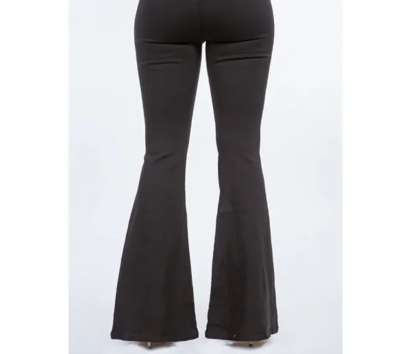 High-Waist Pull On Flare Jeans