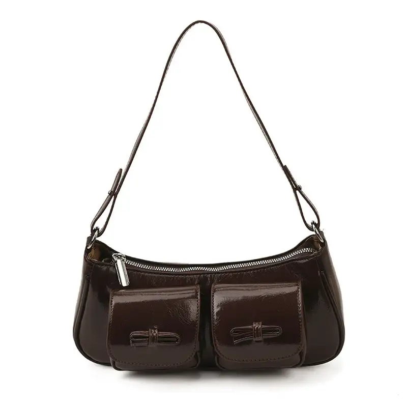 Leather Baguette Bag