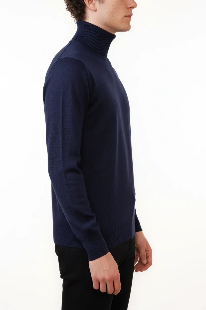 Casual Slim Fit Viscose Turtleneck Sweater