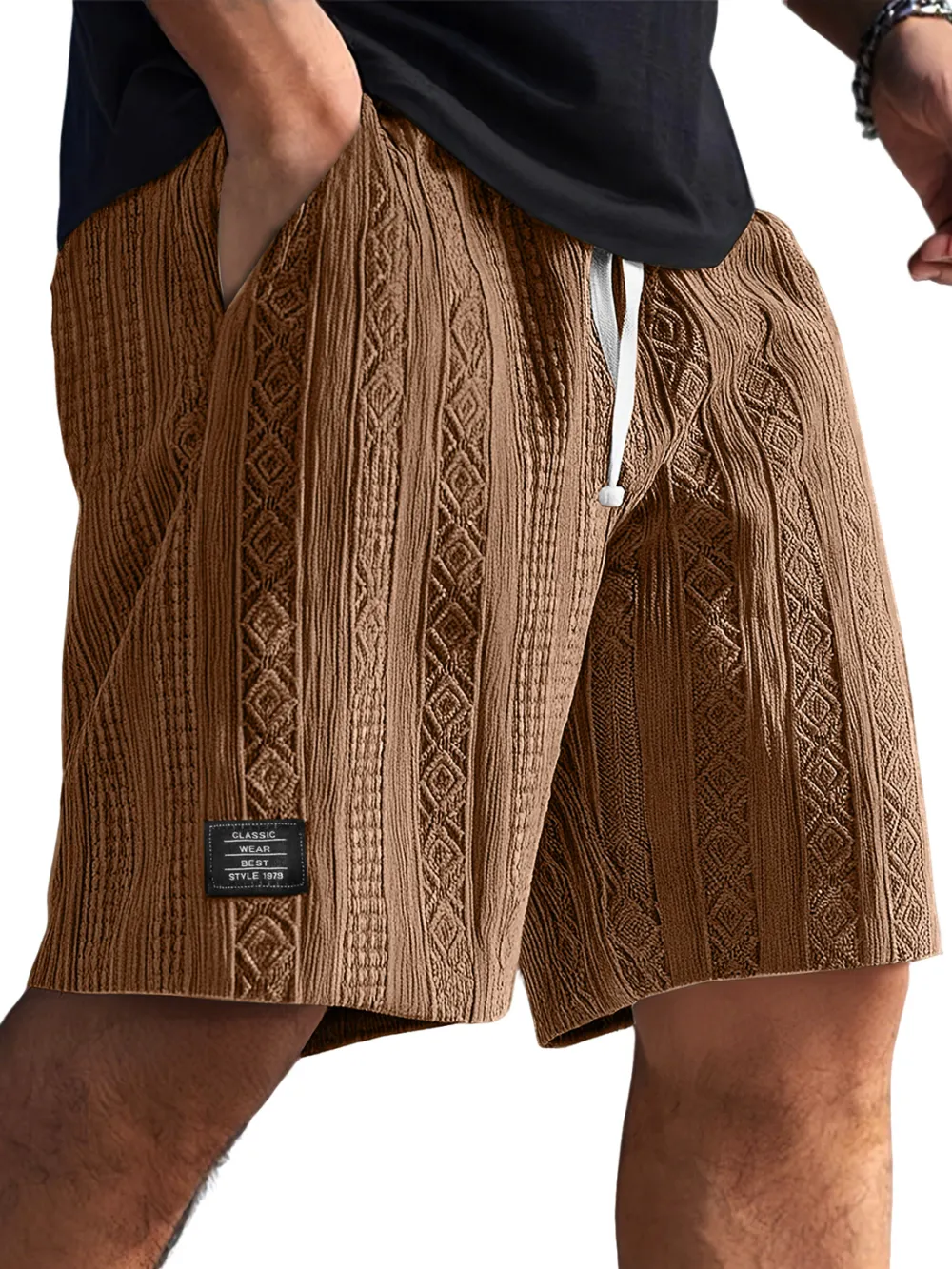 Jacquard Seamed Detail Shorts