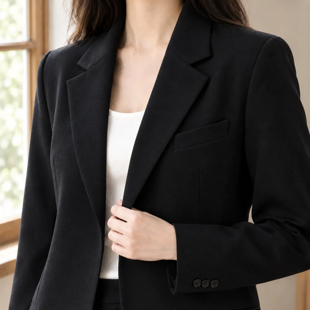 Tailored Notched Lapel Blazer