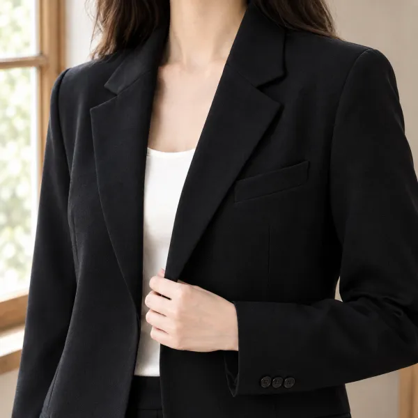 Tailored Notched Lapel Blazer