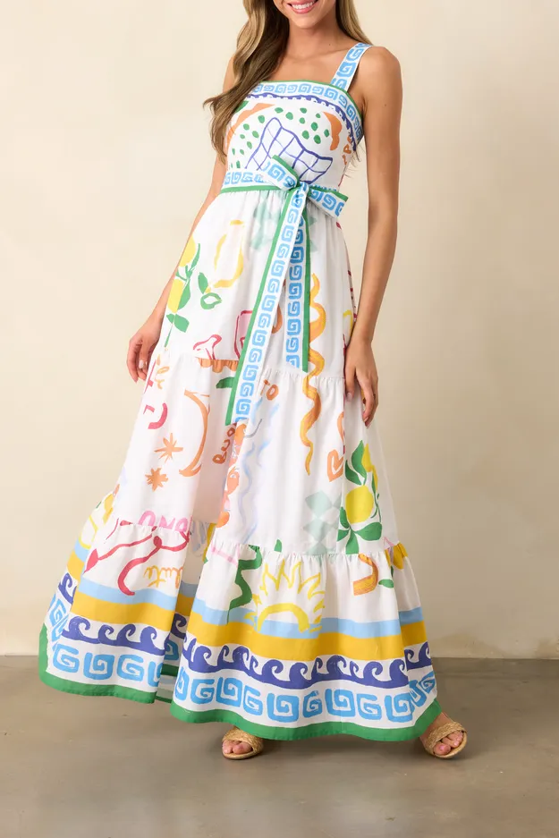 Summer Spritz Colorful Maxi Dress