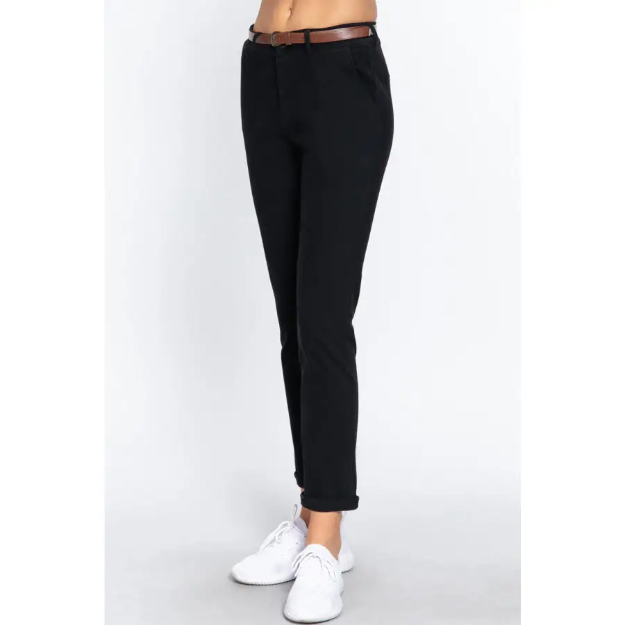 Active Basic Cotton Span Twill Straight Pants
