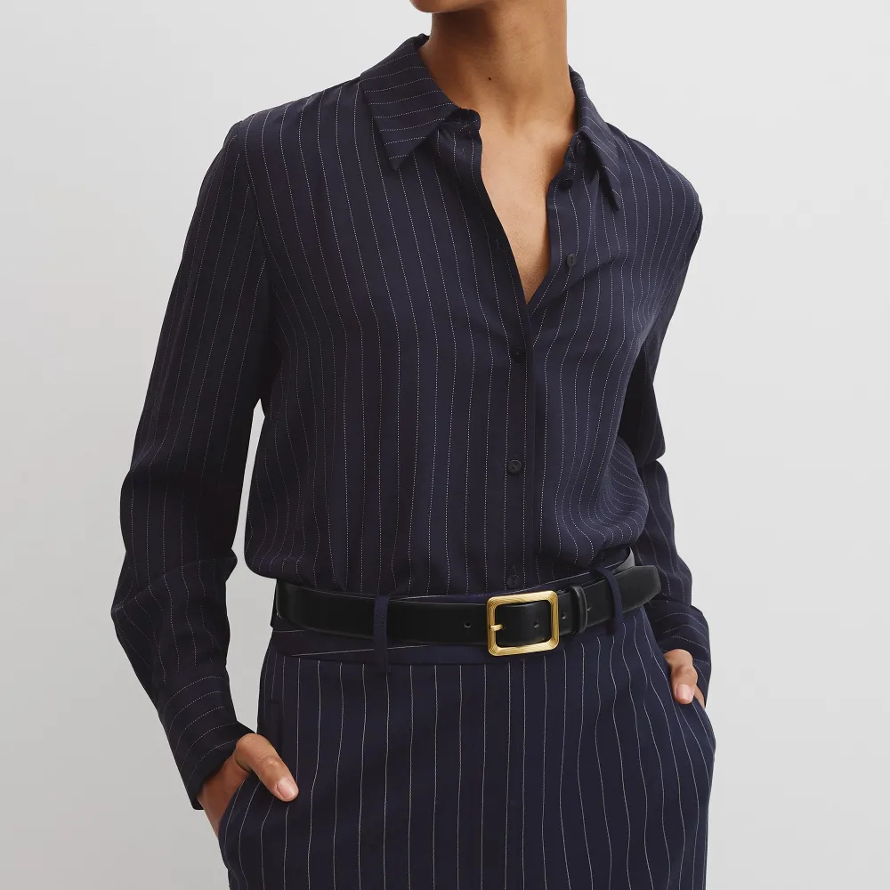 Women's Striped Silk Shirt