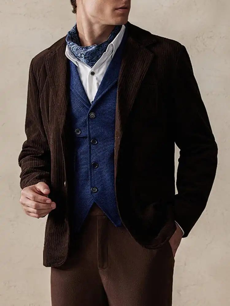 Laidback Elegant Corduroy Blazer Jacket