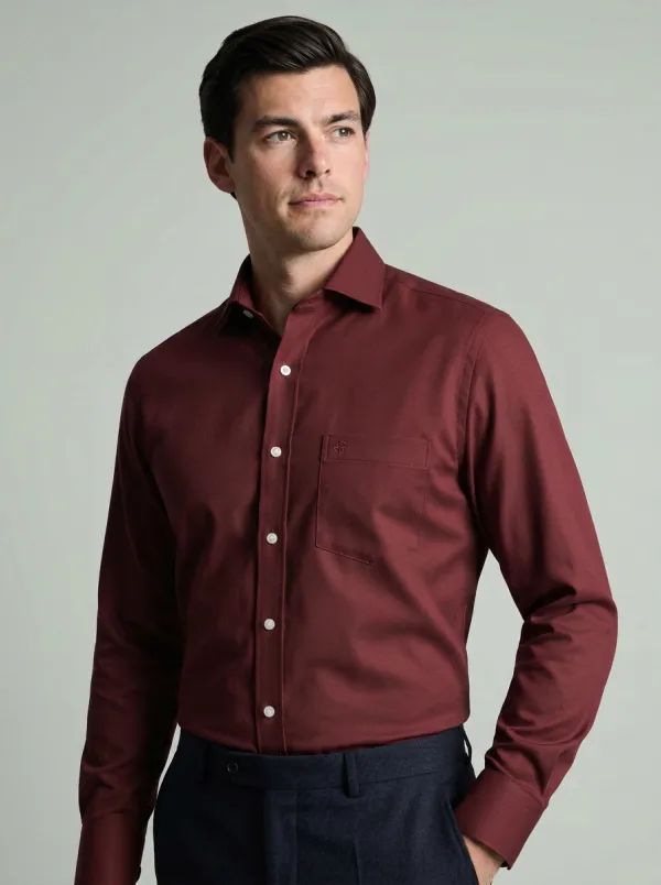 Men's Non-Iron Cotton Sage Green Embroidered Pocket Shirt
