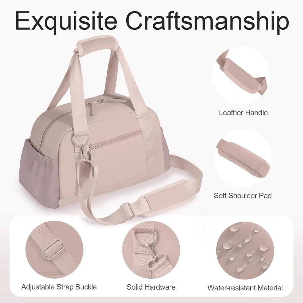 Mini Gym Bag for Women Girls Small Gym Tote Bag with Wet Compartment Waterproof Travel Duffle Bag Cute Workout Sport Bag