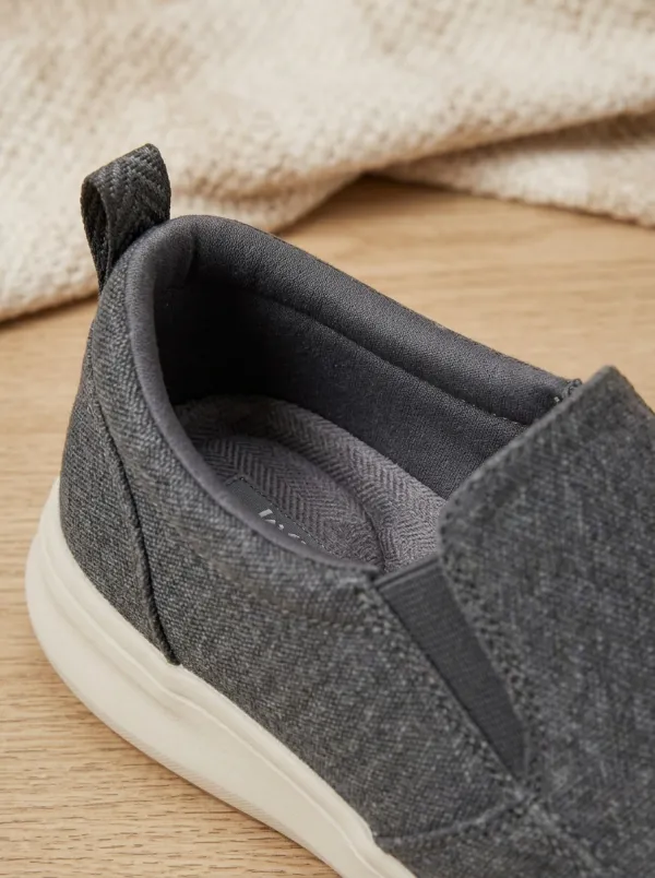 Practical Minimalist Graphic Street Look Men's Stretch Canvas Shoes