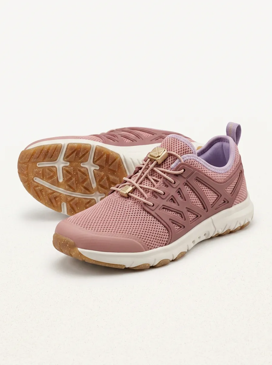 Women's Casual Sporty Dusty Rose Mesh Printed Shoes