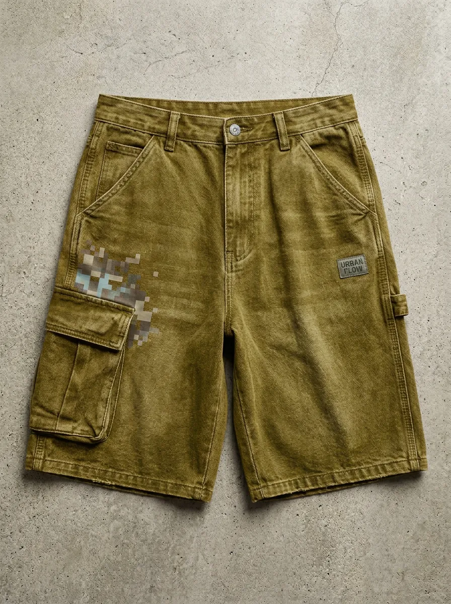 Cargo Pixel Graphic Men's Cargo Shorts