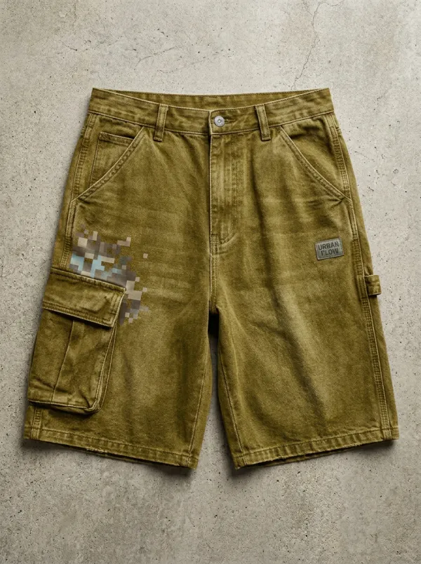 Cargo Pixel Graphic Men's Cargo Shorts