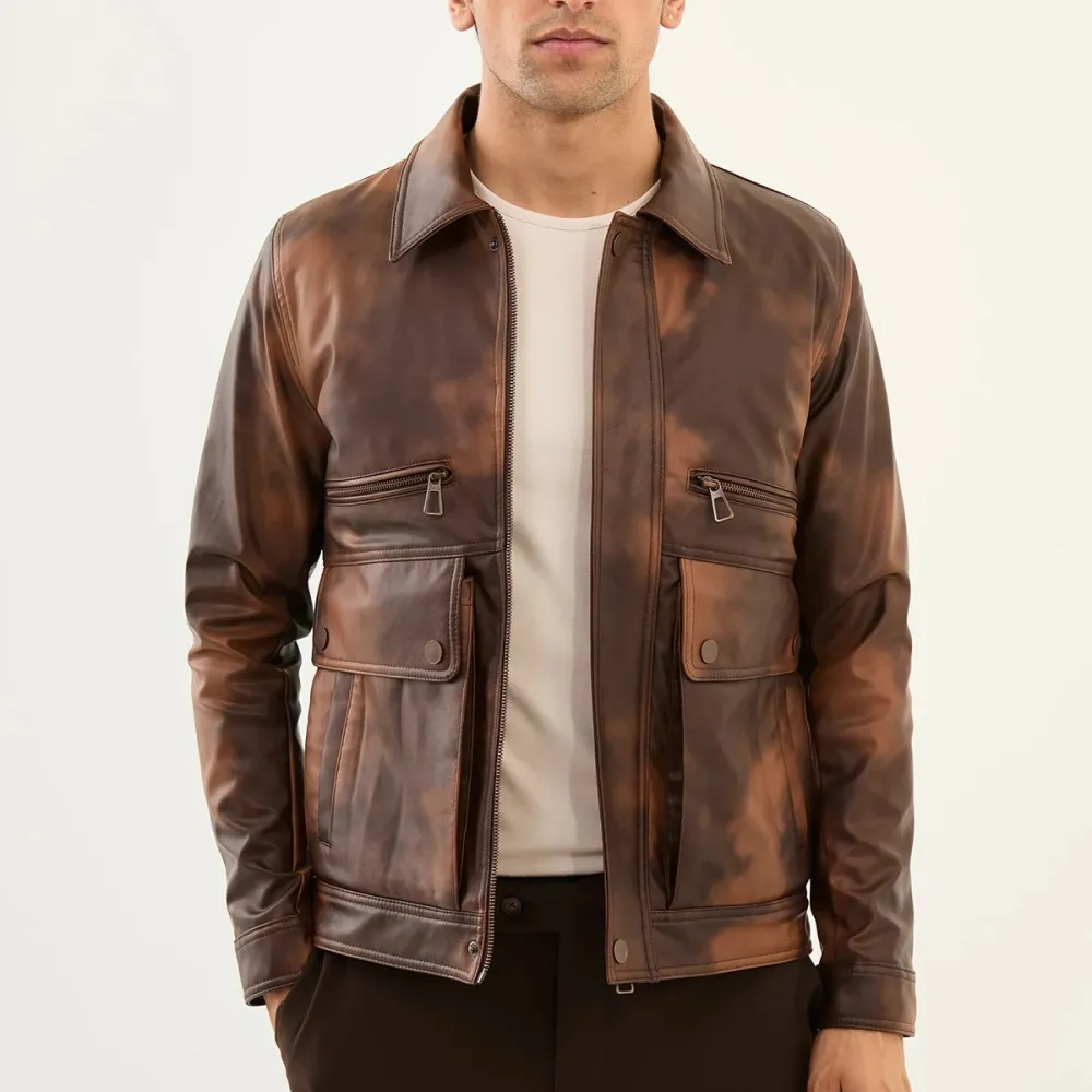 Modern Leather Refined Casual Jacket