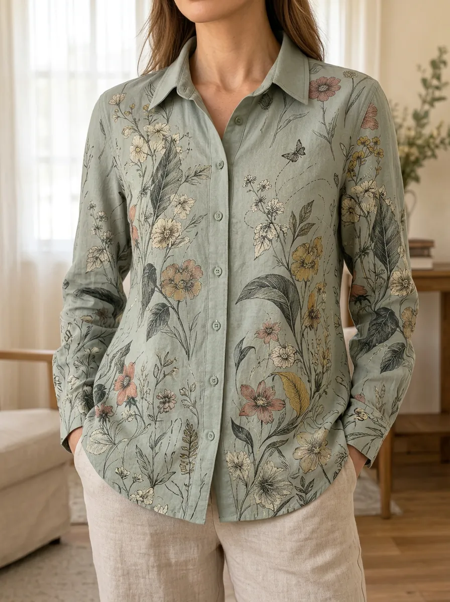 Women's Garden Botanical Garden Floral Shirt